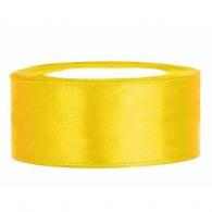 Satin ribbon 25 mm 25 m Yellow - #598666