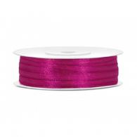 Satin ribbon 3 mm 50 m Fuchsia - #598217