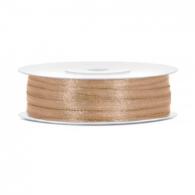 Satin ribbon 3 mm 50 m Gold - #598351