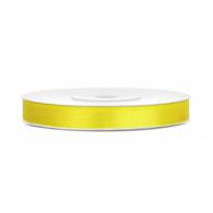 Satin ribbon 6 mm 25 m Yellow - #598659