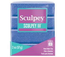 Sculpey Clay III Blau Glitzer 57 g - Polymer Clay &amp; Modelliermasse - #311028