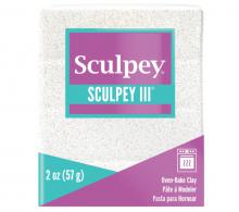 Sculpey Premo Clay III Weißer Glitzer 57 g - Polymer Clay &amp; Modelliermasse - #311030