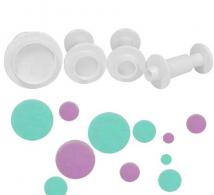 Set runder Ausstechformen 0,8–1,5 cm – Polymer Clay / Modelliermasse - #75944