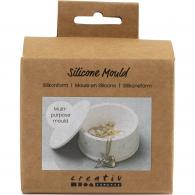 Silikon-Formtopf mit Deckel, 4,5 x 7,5 cm – Modelliermasse - #593663