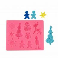Silikon-Weihnachtsformwerkzeug – für Polymer Clay und Modelliermasse - #217323