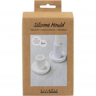 Silikonform für Kerzenhalter, 6,5 + 7,5 cm – Modelliermasse - #593658