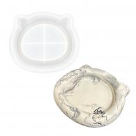 Silikonform Katze 17,2 x 14,6 x 2,3 cm – Modelliermasse - #599335