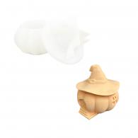 Silikonform Kürbis mit Hut, 10 x 5,9 cm – Modelliermasse - #599782