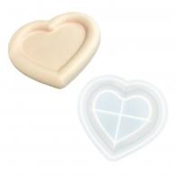Silikonform-Werkzeug Herzschale 15,5 x 14,4 x 1,8 cm - Modelliermasse. - #599071