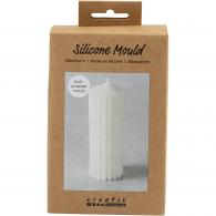 Silikonformwerkzeug, gerippter Zylinder, 12 x 4 cm - Ton - #593655