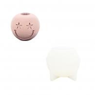 Silikonformwerkzeug 9,5 x 7,5 cm Smiley-Stern - Modelliermasse - #599068