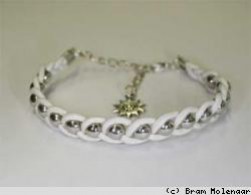 Weiß Leder Armband Stil Ettika - #8303