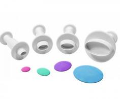 Werkzeug-Stempel-Set, oval, 4-teilig – Modellierwerkzeuge - #75947