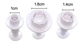 Werkzeugset „Stempelblume“, 3-teilig – Polymer Clay / Modelliermasse - #193386