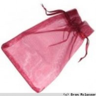 Zakje organza rood 12x18cm - #17637