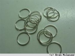 Zilverkleurige ringetjes openstaand 10mm - 100stuks - #17126